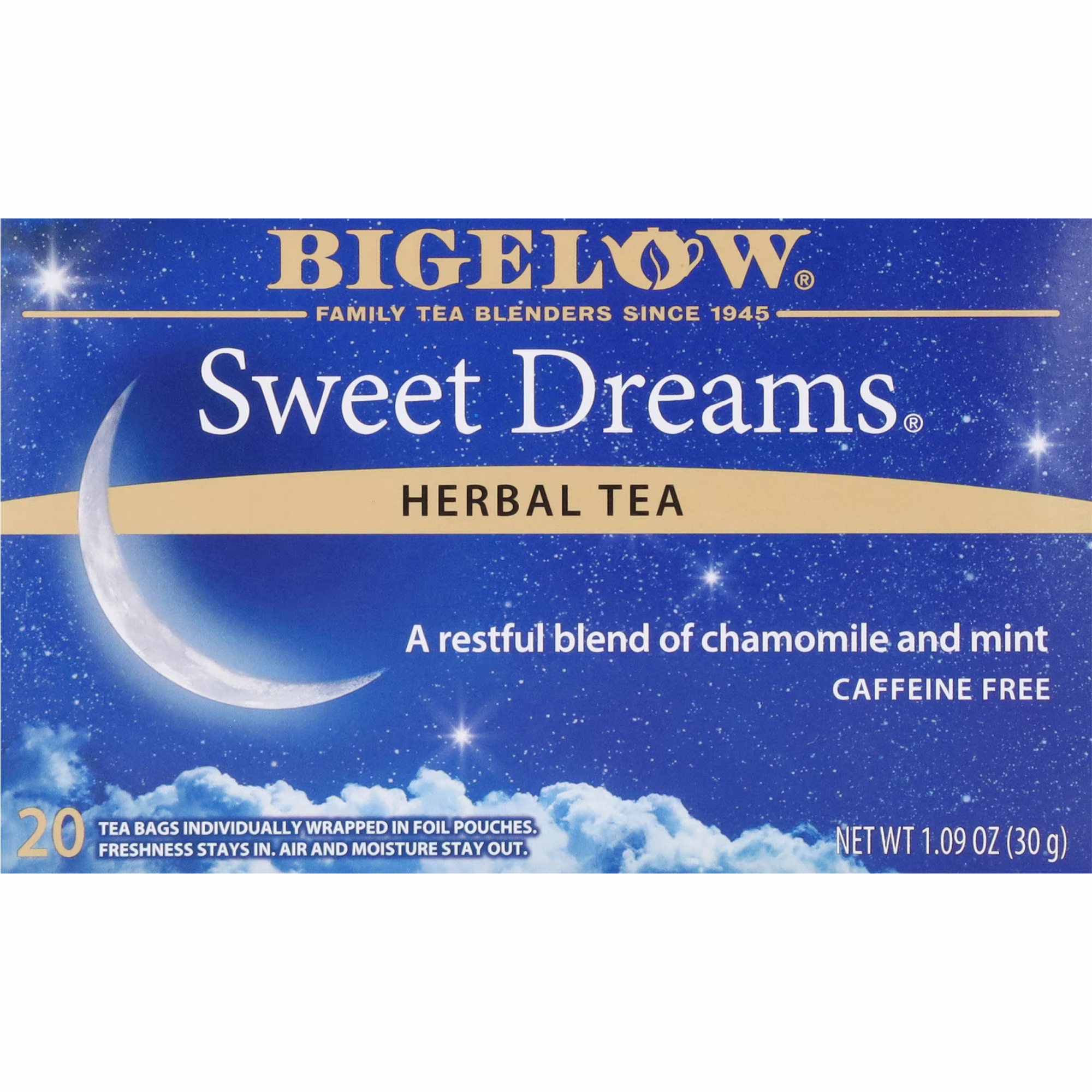 Bigelow Sweet Dreams, Bolsas de Té de Hierbas, 20 Unidades